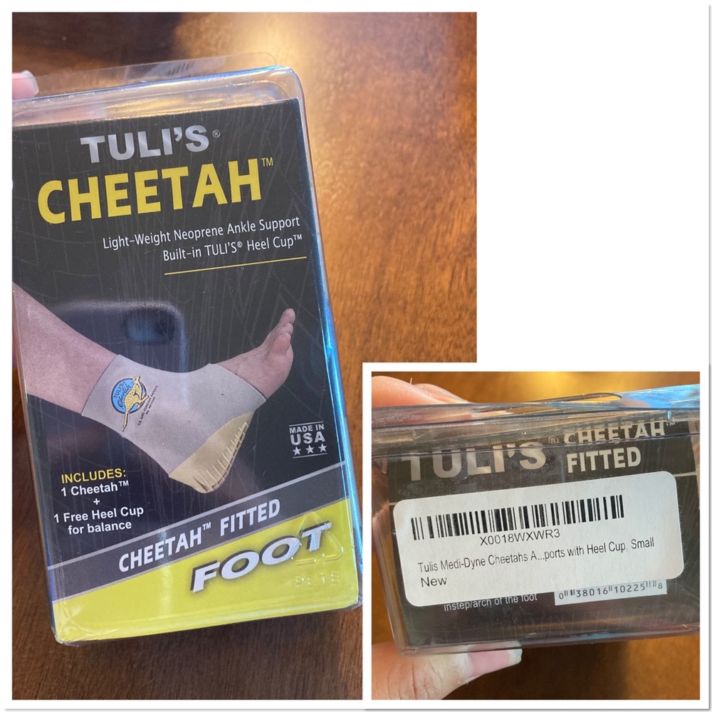 New - Cheetah Heel Cup, size S